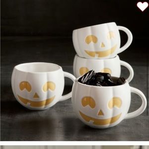 White only - stoneware jack o lantern jack o’lantern mug